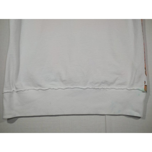 Vtg A Fine Mess T-Shirt Hoodie Sz XL White Floral Flower Power USA Made - Picture 7 of 11